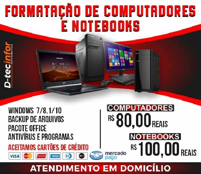Foto 1 - Formatação de computadores e notebooks